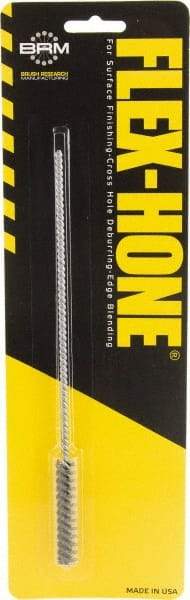 Brush Research Mfg. - 0.276" to 0.315" Bore Diam, 80 Grit, Silicon Carbide Flexible Hone - Medium, 8" OAL - Industrial Tool & Supply