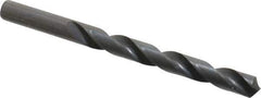 Hertel - 10.2mm 118° High Speed Steel Jobber Drill - Oxide Finish, Right Hand Cut, Spiral Flute, Straight Shank, 133mm OAL, Standard Point - Industrial Tool & Supply