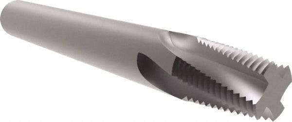 Allied Machine and Engineering - 1-11 BSPT, 0.62" Cutting Diam, 4 Flute, Solid Carbide Helical Flute Thread Mill - Internal/External Thread, 1.546" LOC, 4" OAL, 5/8" Shank Diam - Industrial Tool & Supply
