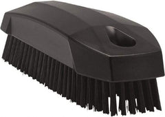Vikan - 0.7" Bristle Length, Polyester Scrub Brush - 1-1/2" Wide Head, 4-1/2" OAL, Black, Polypropylene Block - Industrial Tool & Supply