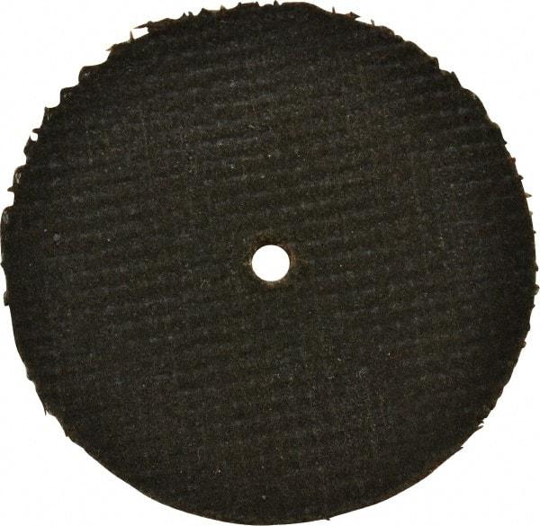 Made in USA - 2" 46 Grit Aluminum Oxide Cutoff Wheel - 1/16" Thick, 1/8" Arbor, 30,550 Max RPM, Use with Die Grinders - Industrial Tool & Supply