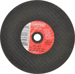 Value Collection - 4" 36 Grit Aluminum Oxide Cutoff Wheel - 1/8" Thick, 3/8" Arbor, 19,000 Max RPM, Use with Die Grinders - Industrial Tool & Supply