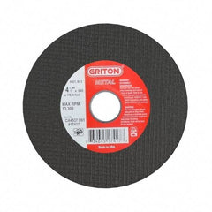 Made in USA - 6" 46 Grit Aluminum Oxide Cutoff Wheel - 1/16" Thick, 5/8" Arbor, 10,186 Max RPM, Use with Circular Saws - Industrial Tool & Supply