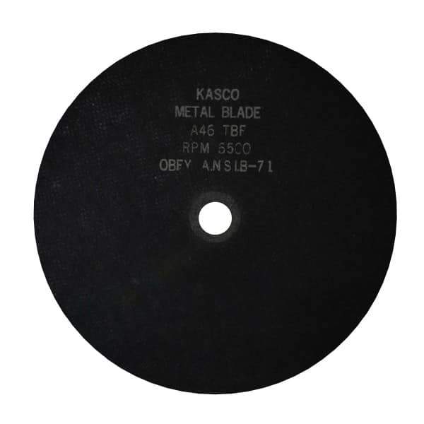 Made in USA - 10" 46 Grit Aluminum Oxide Cutoff Wheel - 1/16" Thick, 5/8" Arbor, 6,500 Max RPM, Use with Chop Saws - Industrial Tool & Supply