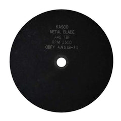 Made in USA - 10" 46 Grit Aluminum Oxide Cutoff Wheel - 1/16" Thick, 5/8" Arbor, 6,500 Max RPM, Use with Chop Saws - Industrial Tool & Supply