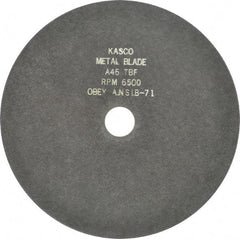 Made in USA - 10" 46 Grit Aluminum Oxide Cutoff Wheel - 1/16" Thick, 1-1/4" Arbor, 6,500 Max RPM, Use with Chop Saws - Industrial Tool & Supply