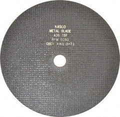 Made in USA - 12" 36 Grit Aluminum Oxide Cutoff Wheel - 3/32" Thick, 1-1/4" Arbor, 5,095 Max RPM, Use with Chop Saws - Industrial Tool & Supply