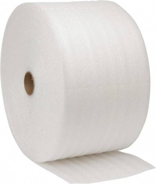 Value Collection - 375' Long x 12" Wide x 3/32" Thick, Polyethylene Foam - White - Industrial Tool & Supply