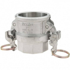 Dixon Valve & Coupling - 2" Stainless Steel Cam & Groove Suction & Discharge Hose Female Coupler Female NPT Thread - Part D, 2" EZ Boss-Lock Thread, 250 Max psi - Industrial Tool & Supply