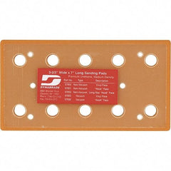 Dynabrade - 177.8 x 93.13mm Rectangular Adhesive/PSA Backing Pad - Screw Attachment, Vacuum Pad with Channel, 3/8" Thick, Medium Density - Industrial Tool & Supply