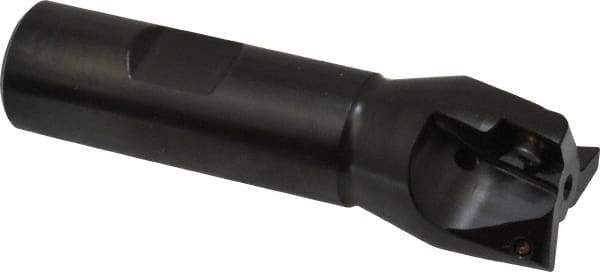 LMT - 1" Cut Diam, 0.413" Max Depth of Cut, 3/4" Shank Diam, 3-1/4" OAL, Indexable Square Shoulder End Mill - AD...1103...R Inserts, Weldon Shank, Series Univex - Industrial Tool & Supply