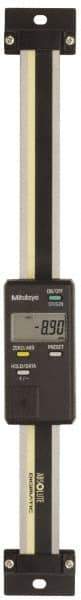 Mitutoyo - 0 to 18 Inch, 0.01mm Resolution Vertical Electronic Linear Scale - 0.002 Inch Accuracy, Data Output, SR44 Battery - Industrial Tool & Supply
