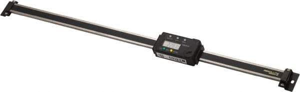 Mitutoyo - 0 to 18 Inch, 0.01mm Resolution Horizontal Electronic Linear Scale - 0.002 Inch Accuracy, Data Output, SR44 Battery - Industrial Tool & Supply