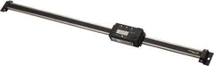 Mitutoyo - 0 to 18 Inch, 0.01mm Resolution Horizontal Electronic Linear Scale - 0.002 Inch Accuracy, Data Output, SR44 Battery - Industrial Tool & Supply