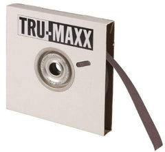 Tru-Maxx - 1" x 50 Yd 400 Grit Aluminum Oxide Cloth Roll - Super Fine Grade, J Weighted Backing - Industrial Tool & Supply