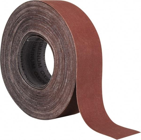 Tru-Maxx - 2" x 50 Yd 500 Grit Aluminum Oxide Cloth Roll - Super Fine Grade, J Weighted Backing - Industrial Tool & Supply
