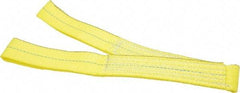 Lift-All - 3' Long x 2" Wide, 2,400 Lb Vertical Capacity, 1 Ply, Nylon Web Sling - 1,900 Lb Choker Capacity, Yellow - Industrial Tool & Supply
