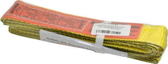 Lift-All - 4' Long x 2" Wide, 2,400 Lb Vertical Capacity, 1 Ply, Nylon Web Sling - 1,900 Lb Choker Capacity, Yellow - Industrial Tool & Supply