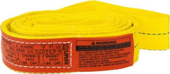 Lift-All - 7' Long x 2" Wide, 4,800 Lb Vertical Capacity, 2 Ply, Nylon Web Sling - 3,800 Lb Choker Capacity, Yellow - Industrial Tool & Supply
