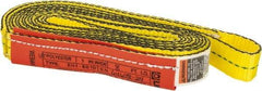 Lift-All - 8' Long x 1" Wide, 2,400 Lb Vertical Capacity, 1 Ply, Nylon Web Sling - 1,900 Lb Choker Capacity, Yellow - Industrial Tool & Supply
