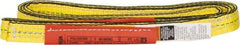 Lift-All - 3' Long x 1" Wide, 4,800 Lb Vertical Capacity, 2 Ply, Nylon Web Sling - 3,800 Lb Choker Capacity, Yellow - Industrial Tool & Supply