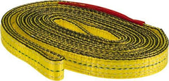 Lift-All - 8' Long x 1" Wide, 4,800 Lb Vertical Capacity, 2 Ply, Nylon Web Sling - 3,800 Lb Choker Capacity, Yellow - Industrial Tool & Supply