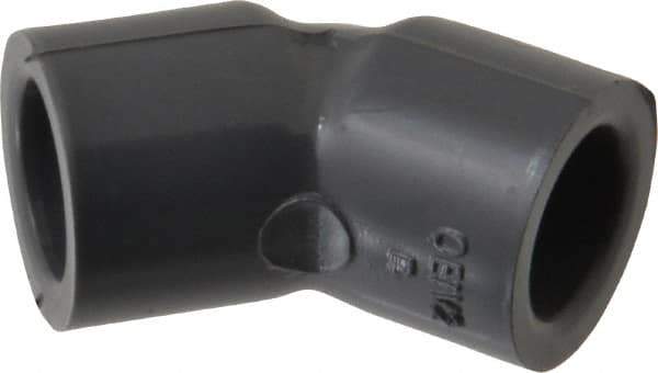 Value Collection - 1/4" PVC Plastic Pipe 45° Elbow - Schedule 80, Slip End Connections - Industrial Tool & Supply