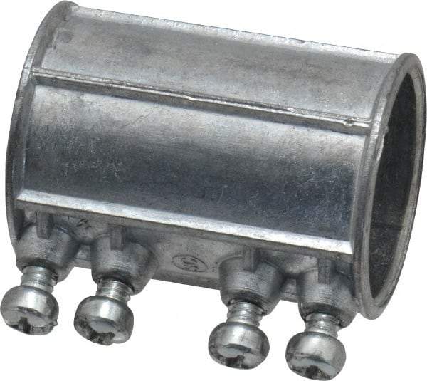 Thomas & Betts - 1-1/4" Trade, Die Cast Zinc Set Screw EMT Conduit Coupling - Noninsulated - Industrial Tool & Supply