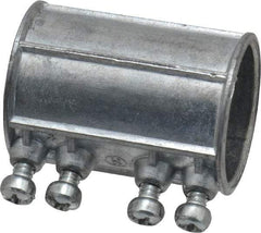 Thomas & Betts - 1-1/4" Trade, Die Cast Zinc Set Screw EMT Conduit Coupling - Noninsulated - Industrial Tool & Supply