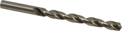 Interstate - Letter O 140° High Speed Steel Jobber Drill - Bright Finish, Right Hand Cut, Spiral Flute, Straight Shank, 4-1/2" OAL, Standard Point - Industrial Tool & Supply
