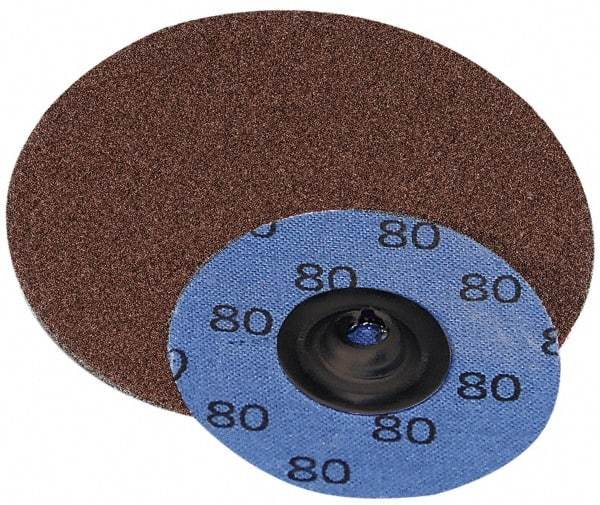 Superior Abrasives - 3" Disc Diam, 100 Grit, Aluminum Oxide Quick Change Disc - Type S Attaching System, Coated, Fine Grade - Industrial Tool & Supply