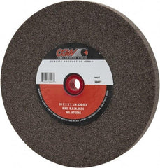 Camel Grinding Wheels - 36 Grit Aluminum Oxide Bench & Pedestal Grinding Wheel - 10" Diam x 1-1/4" Hole x 1" Thick, 2483 Max RPM, O Hardness, Very Coarse Grade , Vitrified Bond - Industrial Tool & Supply
