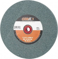 Camel Grinding Wheels - 80 Grit Silicon Carbide Bench & Pedestal Grinding Wheel - 7" Diam x 1" Hole x 3/4" Thick, 3760 Max RPM, I Hardness, Medium Grade , Vitrified Bond - Industrial Tool & Supply