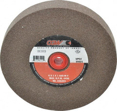 Camel Grinding Wheels - 80 Grit Aluminum Oxide Bench & Pedestal Grinding Wheel - 6" Diam x 1" Hole x 1" Thick, 4456 Max RPM, M Hardness, Medium Grade , Vitrified Bond - Industrial Tool & Supply