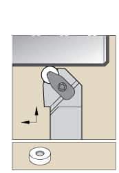 Kennametal - DRGN, Left Hand Cut, 1" Shank Height x 1" Shank Width, Negative Rake Indexable Turning Toolholder - 6" OAL, RN..43. Insert Compatibility, Series Kenclamp - Industrial Tool & Supply