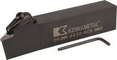 Kennametal - DVJN, Right Hand Cut, 3° Lead Angle, 1-1/4" Shank Height x 1" Shank Width, Negative Rake Indexable Turning Toolholder - 6" OAL, VN..33. Insert Compatibility, Series Kenclamp - Industrial Tool & Supply