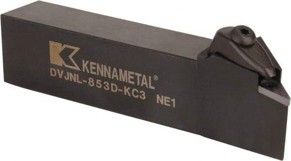 Kennametal - DVJN, Left Hand Cut, 3° Lead Angle, 1-1/4" Shank Height x 1" Shank Width, Negative Rake Indexable Turning Toolholder - 6" OAL, VN..33. Insert Compatibility, Series Kenclamp - Industrial Tool & Supply