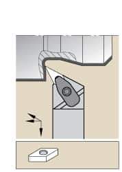 Kennametal - DVON, Right Hand Cut, 17.5° Lead Angle, 1-1/4" Shank Height x 1" Shank Width, Negative Rake Indexable Turning Toolholder - 6" OAL, VN..33. Insert Compatibility, Series Kenclamp - Industrial Tool & Supply