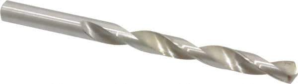 Interstate - Letter S 118° High Speed Steel Jobber Drill - Bright Finish, Right Hand Cut, Spiral Flute, Straight Shank, 4-7/8" OAL, Standard Point - Industrial Tool & Supply
