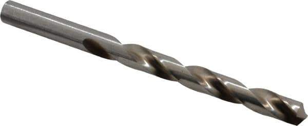 Interstate - Letter U 118° High Speed Steel Jobber Drill - Bright Finish, Right Hand Cut, Spiral Flute, Straight Shank, 5" OAL, Standard Point - Industrial Tool & Supply