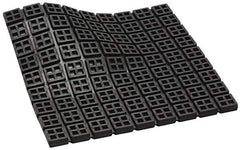 Mason Ind. - 4" Long x 4" Wide x 3/4" Thick, Rubber, Machinery Leveling Pad & Mat - 720 Lb Max Load, Black - Industrial Tool & Supply