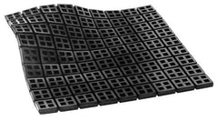 Mason Ind. - 18" Long x 18" Wide x 3/8" Thick, Rubber, Machinery Leveling Pad & Mat - 14,580 Lb Max Load, Black - Industrial Tool & Supply