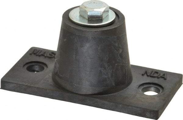 Mason Ind. - 5/16-18 Bolt Thread, 3-3/16" Long x 1-5/8" Wide x 1-1/2" High Stud Mount Leveling Pad & Mount - 75 Max Lb Capacity, 1-1/4" Base Diam - Industrial Tool & Supply