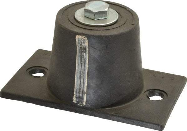 Mason Ind. - 1/2-13 Bolt Thread, 5-1/2" Long x 3-5/16" Wide x 2-3/4" High Stud Mount Leveling Pad & Mount - 750 Max Lb Capacity, 2-9/16" Base Diam - Industrial Tool & Supply