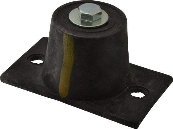 Mason Ind. - 1/2-13 Bolt Thread, 5-1/2" Long x 3-5/16" Wide x 2-3/4" High Stud Mount Leveling Pad & Mount - 1,100 Max Lb Capacity, 2-9/16" Base Diam - Industrial Tool & Supply
