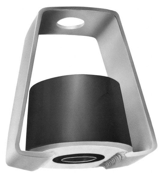 Mason Ind. - 75 Lb Capacity, HD, Vibration Control Hanger - 1-3/4" Long x 1-7/8" Wide x 2-1/4" High, 3/8" Max Rod Diam, 1-1/4" Lower Rod Penetration, Black & White - Industrial Tool & Supply