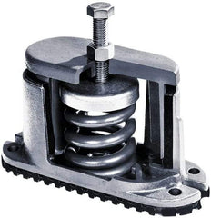 Mason Ind. - 1/2 x 4 Bolt Thread, 5-3/4" Long x 2-3/4" Wide x 5-5/8" High 1" Deflection Spring Mount - 1,650 Max Lb Capacity - Industrial Tool & Supply