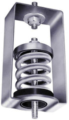 Mason Ind. - 150 Lb Capacity, 2" Deflection, HS-B, Vibration Control Hanger - 4" Long x 4-3/4" Wide x 7-1/4" High, 3/4" Max Rod Diam, 4-1/4" Lower Rod Penetration, Orange - Industrial Tool & Supply