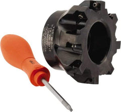 Kennametal - 8 Inserts, 3" Cut Diam, 1" Arbor Diam, 0.258" Max Depth of Cut, Indexable Square-Shoulder Face Mill - 0/90° Lead Angle, 1-3/4" High, SPCT 3125.. Insert Compatibility, Series KSSM - Industrial Tool & Supply