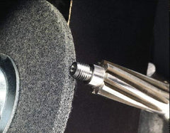 3M - 12" Diam, 1-1/2" Face Width, 5" Center Hole, Medium Grade, Aluminum Oxide Deburring Wheel - Convolute, Hard Density 6 Grade, 3,000 RPM - Industrial Tool & Supply